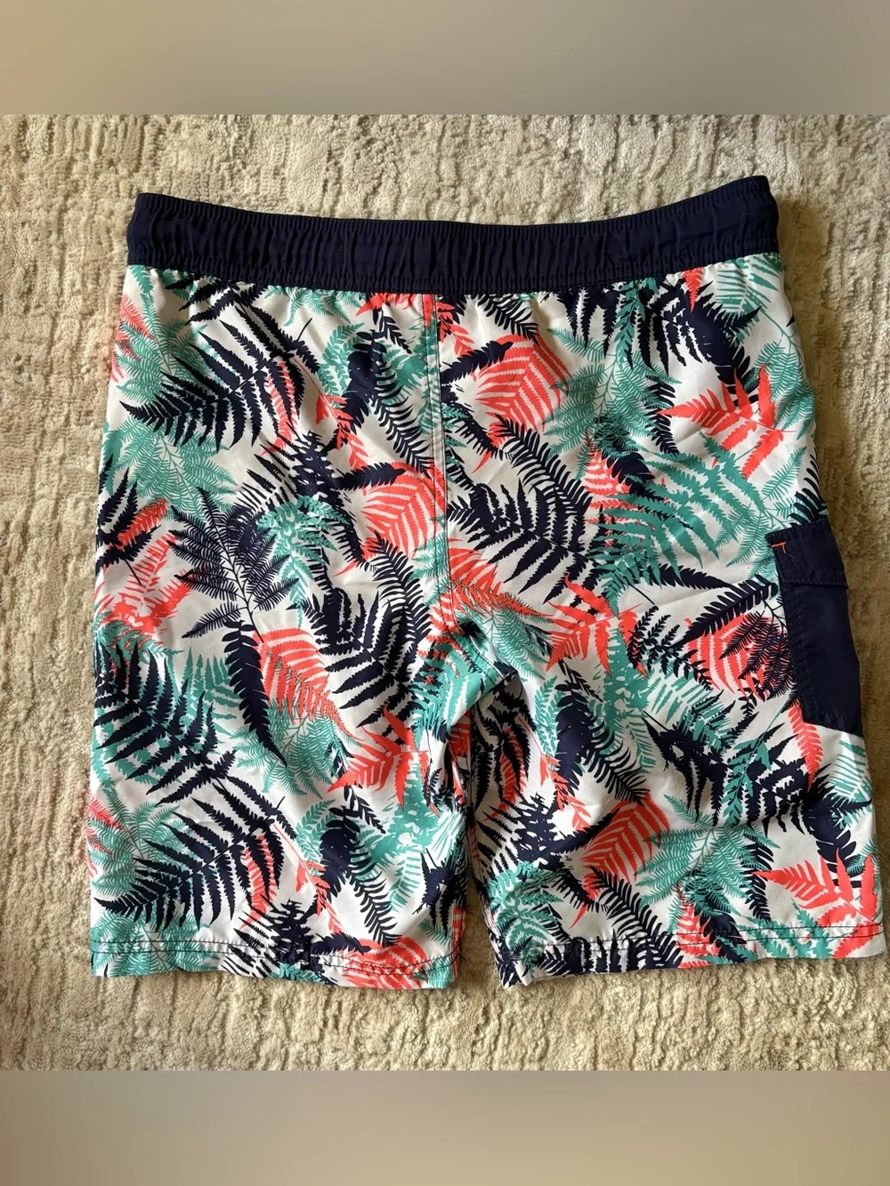 Cat & Jack Tropical Hybrid Shorts in Navy, Coral & Teal